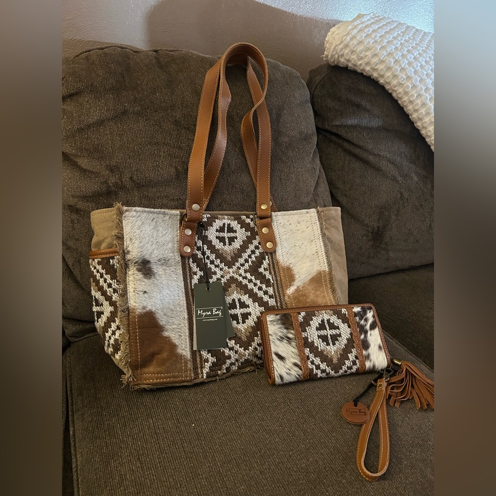 Myra Bag BRAND NEW WITH TAGS Aztec print with matching wallet SO CUTE!!!!